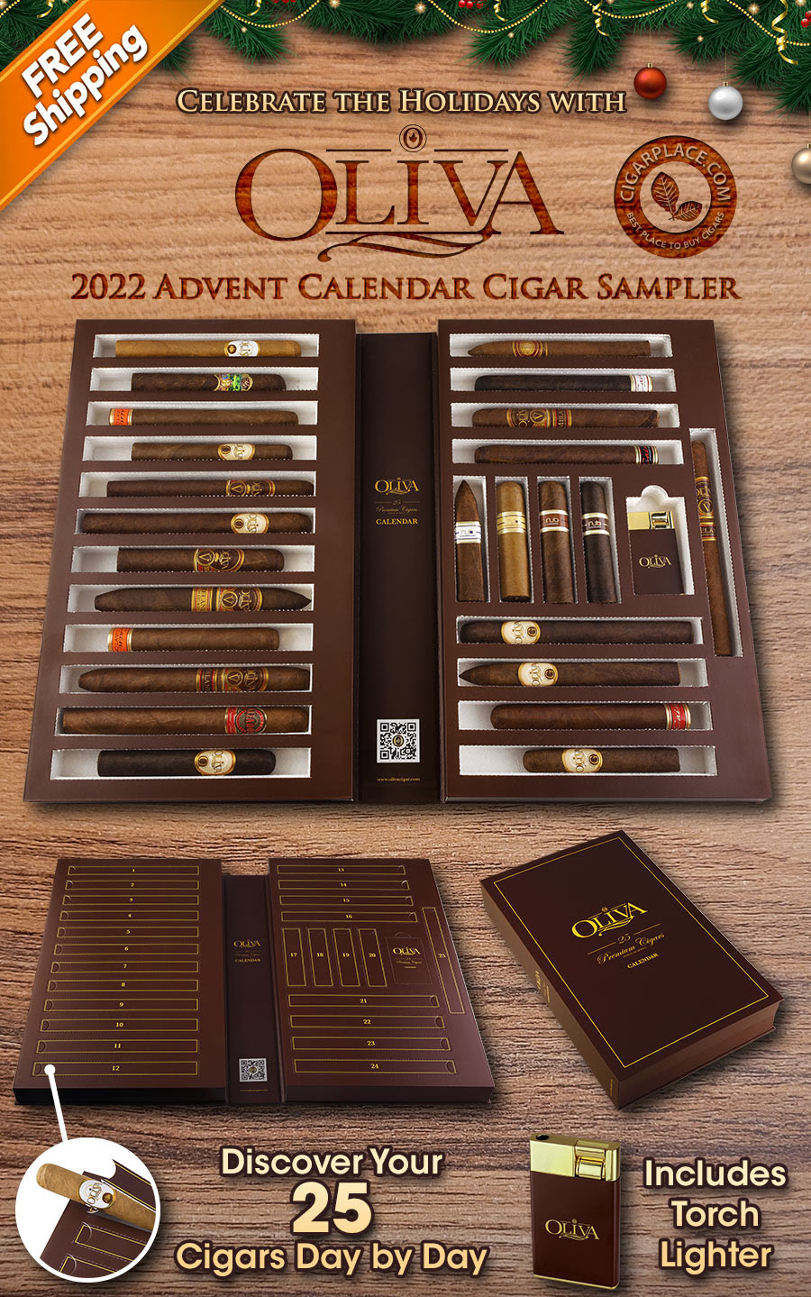 holiday-gift-idea-the-oliva-cigar-2022-holiday-countdown-calendar-sampler